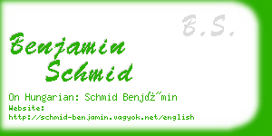 benjamin schmid business card
